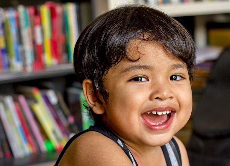 Little girl smiling